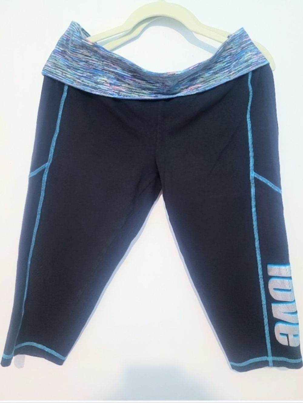 Vintage Material Girl fold over waist capris leggings size L